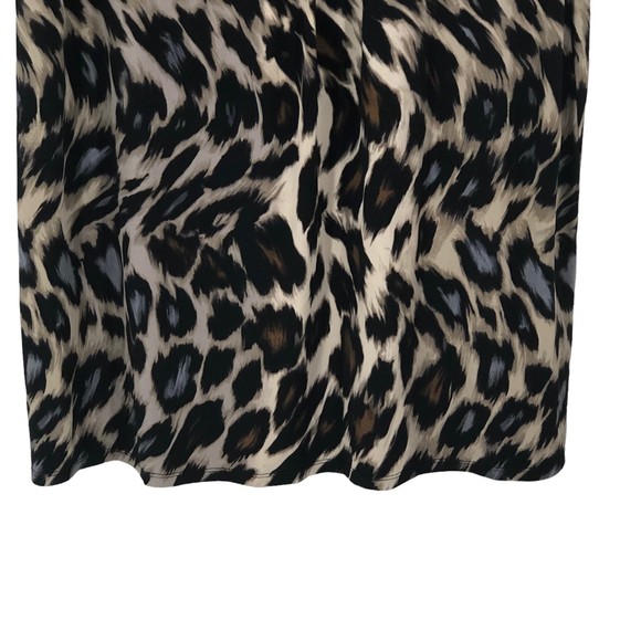 Plus SZ 18W Leopard Print Dress w/Cowel Scoop Neck by Worthington - Picture 5 of 7